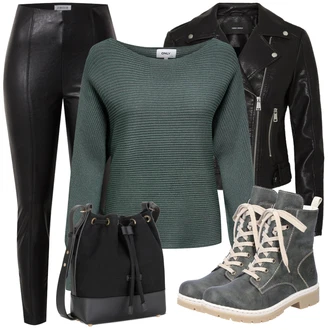 Outfity na zimu Kůže s Černá/Bílá Legíny Kožený Vzhled/Kožený Legíny/Vinylový Legín/Kožená Kalhoty/Kalhoty z Umělé Kůže Edited "Zimní outfity"