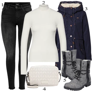 outfit mit Črna Zimska Jakna Ragwear "Zimska oblačila"