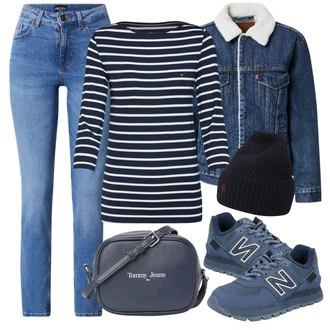 Outfit s Černá Klobouk Čepice Tommy Hilfiger "Zimní outfity"