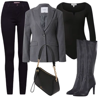 Podzim Outfit s Vínová/Bílá/Fialová/Tmavě modrá Kalhoty Džínové Legíny/Jeggings/Pletený Legín/Tregíny/Manšestrový legíny/Skinny Kalhoty levi's ® "Zimní outfity"