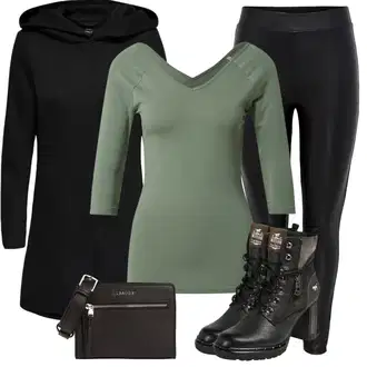 Outfit s Černá Přechodový Kabát/Softshellový Kabát/Kabát s Kapucí/Lodenový kabát/Scuba Kabát Only "Zimní outfity"
