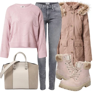 Dlouhé / Maxi Outfit s Dlouhý Zimní Kabát/Taška/Dlouhé Šaty/Dlouhá tylová sukně/Doplňek Furla "Zimní outfity"