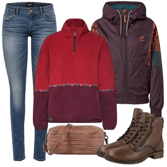 Dlouhé / Maxi Outfit s Hnědá Taška Přes Rameno/Doplňek/Dlouhý Svetr/Dlouhá tylová sukně/Dlouhý Zimní Kabát/Dlouhé Kardigany/Dlouhé Šaty Fredsbruder "Zimní outfity"