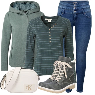 Outfit s Tyrkysový/Zelená/Tmavě zelená Mikina s kapucí/Merino bunda/Bunda s Kapucí/Vlněná Bund/Fleecová Bunda Pletená Fleecová Bundy Only "Zimní outfity"