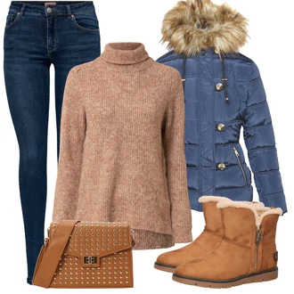 Outfit sa Smeđa warehouse "Zimski look"