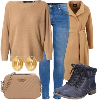 S remenom Outfit sa Smeđa/Bež Midi Kaput/Kaput od Kašmira/Vuneni Kaput/Dugi Zimski Kaput/Vuneni kaput/Dugi Kaput/Dugi kaput/Vintage Kaput Only "Zimski look"