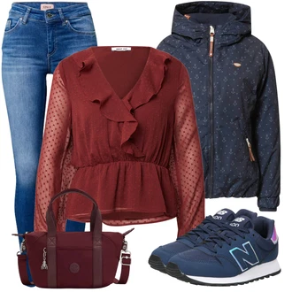 Outfit sa Plava Niska Tenisica/Tenisica Za Trčanje New Balance "Zimski outfit"