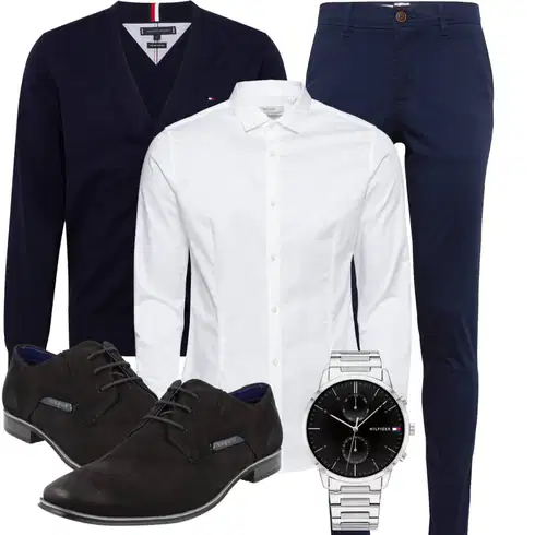 Frühling Weiß/Creme Bluse Große Größe/Business Hemd/Businesshemd/Bügelfreies Hemd/Hemdbluse Jack & Jones kombinieren