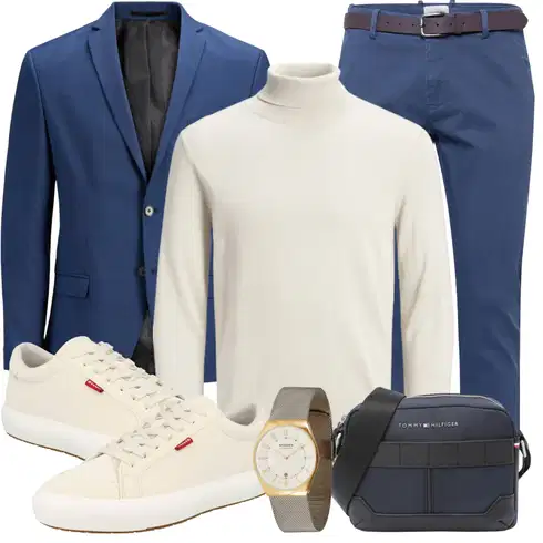 Blau/Dunkelblau/Hellblau Anzug Sakko/Anzug Jack & Jones kombinieren