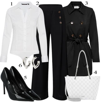 Bombaž outfit mit Krem/Bela Srajca/Bluzasti Body/Slim Fit Bluza VERO MODA "Zimska oblačila"