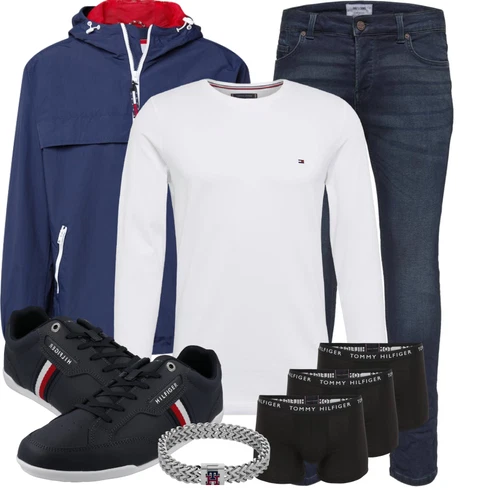 Weiß/Creme Bluse Große Größe/Shirt & Top Große Größe/Langarm-Shirt/Longshirt/Klassische Länge Tommy Hilfiger kombinieren
