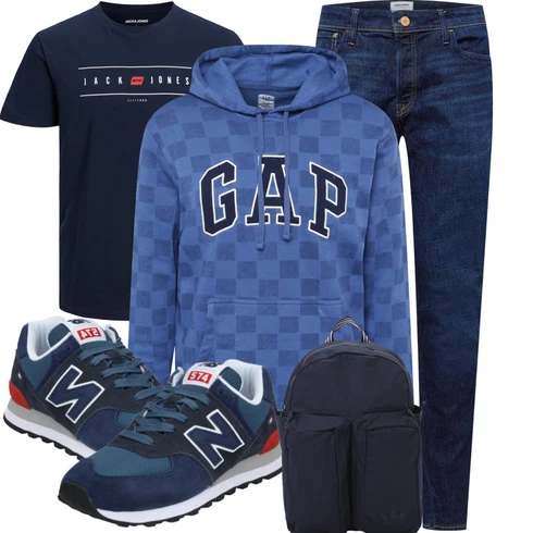 Dunkelblau/Blau/Hellblau Slim Fit Jeans/Herren Lederjacke/Tapered-Jeans/Leder Schuhe/Lederjacke/Push up Jeans/Winterjacke/Thermojeans/Regular-Fit Jeans/T-Shirt/Straight Leg Jean/Biker Jeans/Low Rise Jean Jack & Jones kombinieren mit Top/T-Shirt Jack & Jones