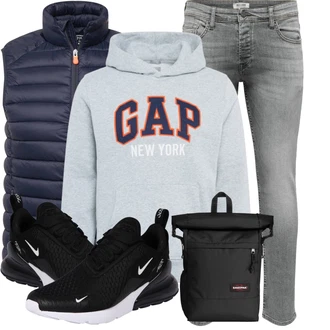 Outfit mit Schwarz Schuh Ohne Schnürsenkel/Sommer Sneaker/Turnschuh ohne Schnürsenkel/gesundheitsschuh/Sneaker Mit Lochmuster Nike Sportswear "Cool für die Freizeit"