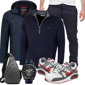 Outfit mit Grau Schuh Nike "Cool für die Freizeit"