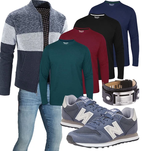 Blau Trachtenmode New Balance kombinieren