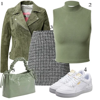 Živalski vzorec outfit mit Torbica za čez ramo "Pokrivalo za pomlad"