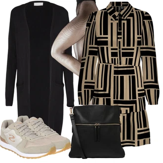 Outfit s Béžová/Růžová Síťovaná punčocha/Síťovaný punčocháč Falke "Cool vzhled na jaro"