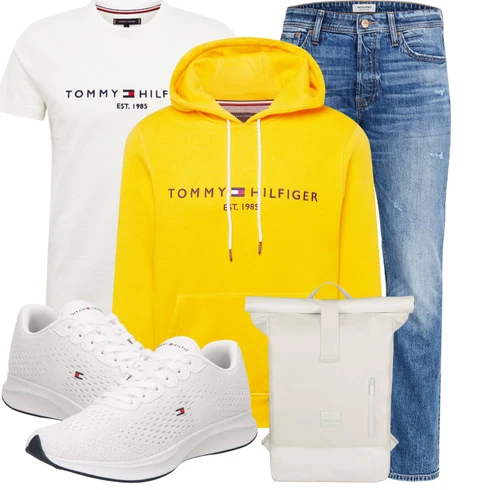 Creme/Weiß/Grün/Khaki Bluse Große Größe/Shirt & Top Große Größe/Funktions T-Shirt/T-Shirt Training/Ausgefallenes T-shirt/Kurzarm T-Shirt/Shirt/Print Shirt/Umstands T-Shirt/Casual T-Shirt/T-Shirt Mit Print Tommy Hilfiger kombinieren