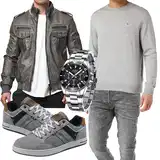 Elastische Lederjacken Outfits image