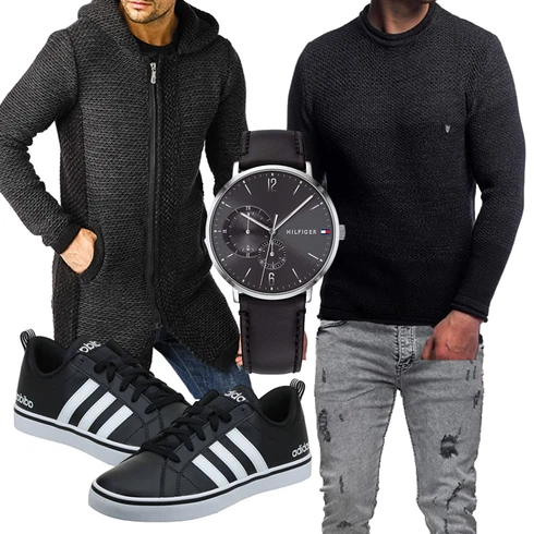 Blau Winter Parka Leif Nelson kombinieren