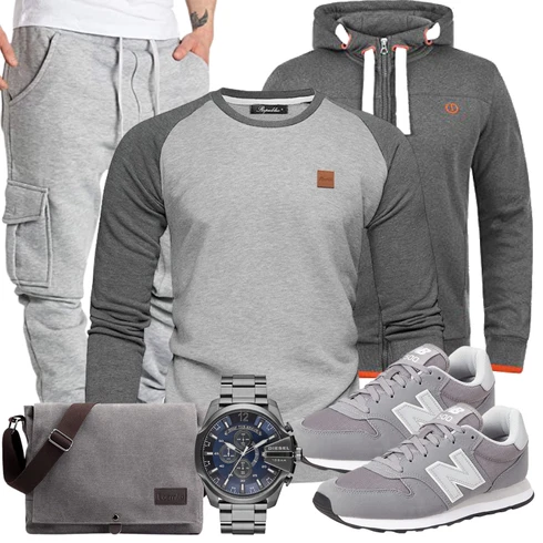 Grau Hose REPUBLIX kombinieren