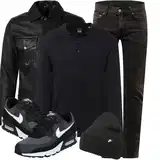 Beerdigungs Lederjacken Outfits image
