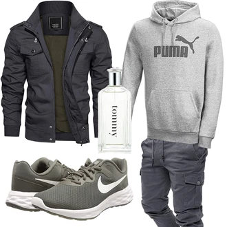 Sport Outfits mit Grau Unkategorisiert Puma "Freizeit Outfit"