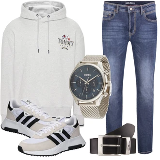 Outfit mit Schwarz/Braun/Blau/Dunkelgrau/Beige/Grau Ledergürtel/Frauengürtel Ohne Schnalle/Breiter Gürtel/Klassische Gürtel/Casual Gürtel Tom Tailor "Freizeit Outfit"