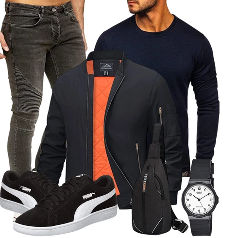Blau Schuh Casio kombinieren