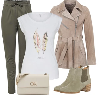 Outfit s Šedá Doplňek/Dlouhá tylová sukně/Dlouhý Zimní Kabát/Dlouhé Šaty/Taška Calvin Klein "Jarní outfit"
