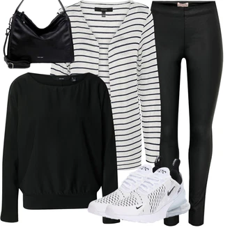 Air Max 270 Outfit s Černá/Bílá Běžecká bota/Běžecká bota/Bota na zumbu/Tenisová bota/Gymnastická bota/Tréninková bota/Volejbalová bota/Bota na fitness/Basketbalová bota Nike Sportswear "Jarní outfit"