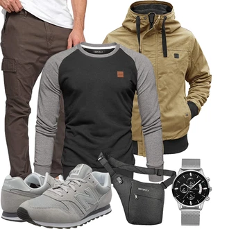 Outfit mit Grün Winter Parka Brandit "Lässiger Freizeit Look"