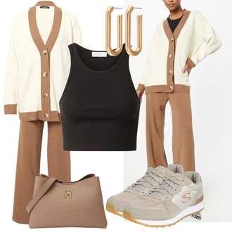 Duga/maxi Outfit sa Smeđa Nekategorizirano Trendyol "Lijepi outfit za slobodno vrijeme"