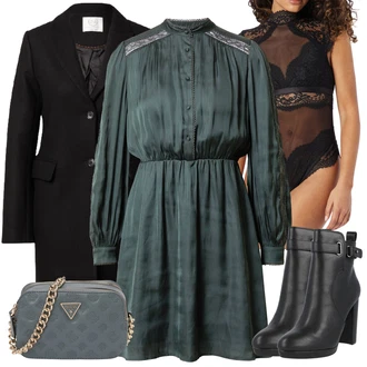 Outfity na zimu Ke kolenům s Tmavě Zelená/Zelená/Tyrkysový Nezařazené guido maria kretschmer women "Módní zimní outfit"