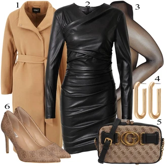 Mokri izgled Outfit sa Žuta/Crna/Bijela/Smeđa/Siva/Tamnosiva Haljina Veći Broj katy perry exclusive for about you "Tvoj otmjeni outfit"Look: Burleska, Rap, Preodjeven, moderne, Mom, Mokri izgled