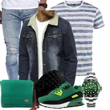 Gefütterte Jeansjacken Outfits image