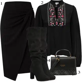 Outfit sa Crna Majica Košulja s Bluzom Only "Tvoj otmjeni outfit"