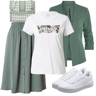 Outfit s Šedá Malá Taška/Taška/Doplňek/Taška Přes Rameno river island "Módní jarní outfit"
