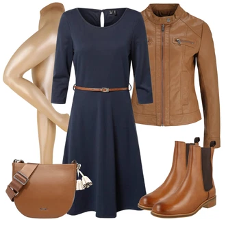 Outfity na zimu s Černá Šaty Móda Pro Plnoštíhlou/Košilové šaty/Šaty s Páskem/Šaty s výstřihem VERO MODA "Módní zimní outfit"