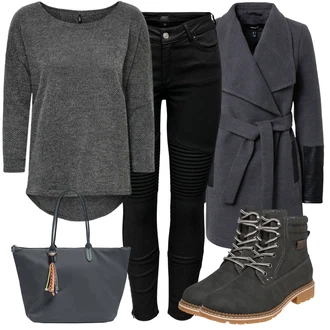 Motor Outfit sa Crna Jeggings/Skinny Hlače/Motociklistička hlača/Biciklistička Hlača Only "Outfit za svaki dan"Look: Motor, Jahanje