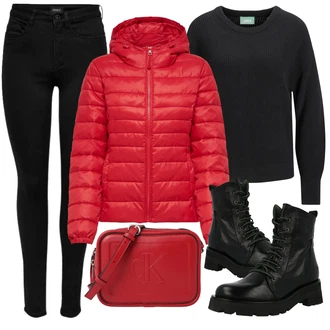 Outfit s Černá/Tmavě modrá Legíny s Podšívkou/Teplé Legíny/Kožená bunda/Neprůhledný Legíny/Sportovní Legína/Formovaná Legína/Bavlněné Legíny/Legíny s Rozparkem/Pletený Legín Only "Outfity na volný čas"