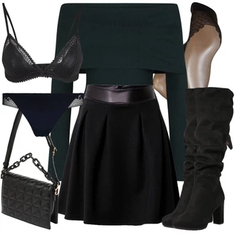 Prošívaný Dlouhé / Maxi Outfit s Černá Taška Přes Rameno/Dlouhý Zimní Kabát/Dlouhé Šaty/Dlouhá tylová sukně/Doplňek/Dlouhé Kardigany Dorothy Perkins "Outfity na zimu"