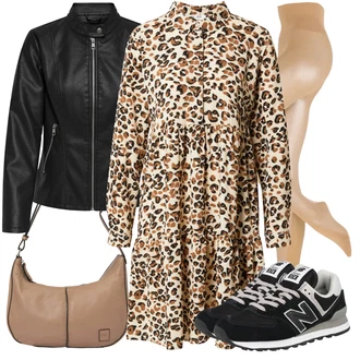 Outfit s Černá Teniska/Zimní bota/Nízká bota na podpatku New Balance "Outfity na zimu"