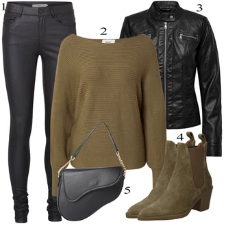 Poslovni Outfiti Polnejša mit Črna/Rdeča Jakna/Plašč Only "Pokrivalo za pomlad"