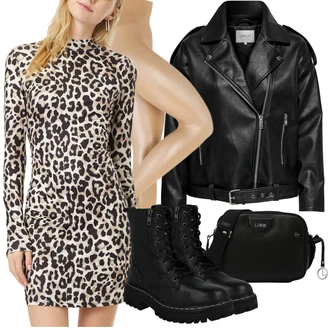 Outfit s Béžová/Černá/Bílá/Krémová/Žlutá/Hnědá Mikinové Šaty/Pouzdrové Šaty S Dlouhým Rukávem/Žerzejové Šaty/Šaty S Rolákem/Zimní šaty s dlouhým rukávem/Svetrové Šaty Vila "Perfektní na zimu"
