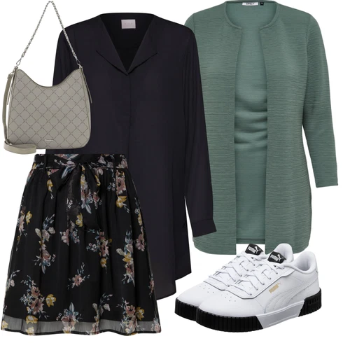 Kombinace Černá/Tmavě modrá Tunikové Tričko/Oversize Halenka/Elegantní Tunika/Klasická tunika/Dlouhá Halenka Vila kombinovat s Tyrkysový/Zelená/Khaki Pletenina veľkej veľkosti/Kalhoty Veľké Veľkosti/Kabát/Tunika Only