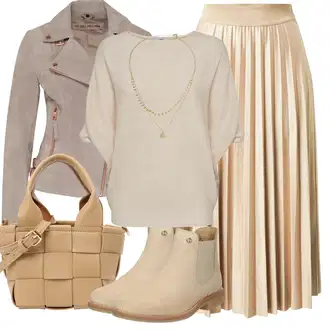 Outfit s Šedá/Béžová/Hnědá/Fialová Podzimní bunda/Motorkářská bunda/Manšestrová Bunda/Letní Bund/Neobvyklá bunda/Jarní bunda/Vlněná Bund/Motorkářské Bund/Kožené Bund/Bunda s Bočním Zipem Freaky Nation "Perfektní na zimu"