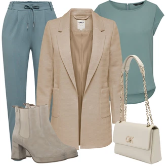 Outfit s Šedá Doplňek/Dlouhá tylová sukně/Dlouhý Zimní Kabát/Dlouhé Šaty/Taška Calvin Klein "Perfektní na jaro"