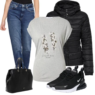 Air Max 270 Outfit s Šedá/Tmavě modrá/Tmavě šedá/Modrá Bota na kolo/Golfová bota/Bota na fitness/Kopačka na umělý povrch/Bota do vody/Přibližovací bota/Bota barefoot Nike Sportswear "Perfektní na jaro"