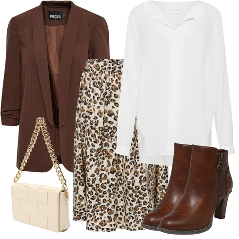 Kombinace Šedá/Hnědá/Béžová/Bílá/Krémová/Khaki Halenkové Body/Blůza s knoflíčkem/Halenka se Stojatým Límcem/Dlouhá Halenka/Halenka s Dlouhým Rukávem/Oversize Halenka/Oversize Muselínová Blůza/Slip-on Halenka/Tunikové Tričko Vila